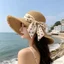 🔥có hàng sẵn🔥mũ rộng vành thời trang hè đi biển Pháp Ren Ren Mũ Rơm Nữ Mùa Hè Mát Mũ Chống Nắng Biển Đi Biển Mũ Chống Nắng Mũ Lớn Ống Hút Xô Chống Nắng