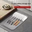 Giá đỡ dụng cụ cắt WANYEDI, Thảm dụng cụ cắt chống trượt mềm, 11 khe lớn Tiết kiệm không gian Ngăn kéo nhà bếp Lưu trữ Đồ dùng nhà bếp
