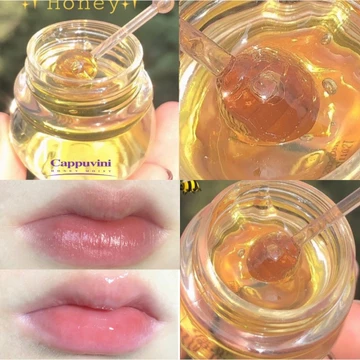 Cappuvini Mật Ong Trong Suốt Làm Đầy Môi Mặt nạ Dưỡng Ẩm Dưỡng Ẩm Phai Màu Môi Đường Ngủ Mặt nạ Chăm Sóc Môi
