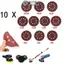 FANIELLAPOWELL 10 Chiếc Giấy Nhám Đỏ Đánh Bóng 5 Inch 8 Lỗ Đục Lỗ Hình Tròn Đĩa Chà Nhám