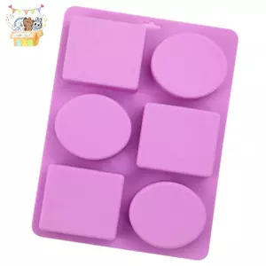 6 Khoang Vuông Hình Bầu Dục Lá Handmade Xà Phòng Khuôn Chịu Nhiệt Độ Cao DIY Hương Liệu Khuôn Bánh Khuôn ELWW
