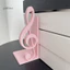 Thai| Bộ sắp xếp sách thư viện, Music Note Bookend, Tác phẩm điêu khắc in 3D một mảnh, Tượng trang trí đế rắn ổn định để trang trí văn phòng và máy tính để bàn nghệ thuật tại nhà