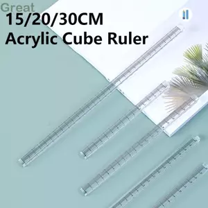 Thước Thẳng TUYỆT VỜI, Thước Lập Phương Trong Suốt 15 / 20 / 30CM, Thước Acrylic Sáng Tạo Văn Phòng Phẩm Sáng Tạo