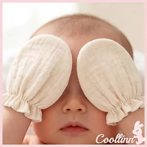 COO 1 Cặp Găng Tay Chống Trầy Xước Cho Trẻ Sơ Sinh Găng Tay Cotton Thoáng Khí Và Co Giãn