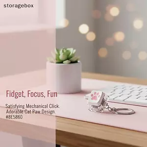 Đèn LED Mèo Móng Vuốt Móc Khóa Nút Bàn Phím Đồ Chơi Thần Tài Cho Lo Âu Giảm Căng Thẳng Đồ Chơi Cảm Giác Dễ Thương Cho Học Sinh Đẹp
