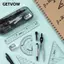 GETVOW 8 Cái / bộ Thước La Bàn Bộ, Máy Mài Đa Năng Bút Chì La Bàn Bộ, Thước Đo Thẳng Thước Protractor Đồ Dùng Học Tập Học Sinh