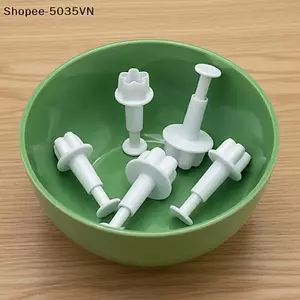 {AKIN} 4 Khuôn cắt bánh kẹo mềm hoa mận Bộ dụng cụ trang trí bánh quy để sử dụng trong nhà bếp {a}