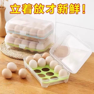 Hộp Bảo Quản Trứng Có Nắp Tủ Lạnh Cấp Thực Phẩm Tươi Hộp Bảo Quản Khay Trứng Hộp Bảo Quản Nhà Bếp Sắp Xếp Lưu Trữ Dụng Cụ Tiện Dụng