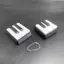 Bàn phím đàn Piano Mini Fidget Clier Đồ chơi yên tĩnh Báo chí không ồn ào Móc khóa di động cho thư viện Văn phòng Giảm căng thẳng Người lớn