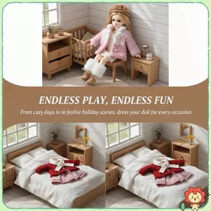 1 Bộ 1 / 6 Búp Bê Bộ Trang Phục Thời Trang 30cm Quần Áo Búp Bê Váy Đẹp Mũ Mùa Đông Áo Khoác Bé Gái Đồ Chơi Quà Tặng Phụ Kiện Búp Bê Không Giày Và Búp Bê