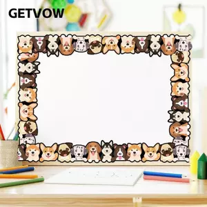 GETVOW Bảng phấn Bảng tin viền, Giấy viền giấy thủ công, Tự dính 7.3cm Trang trí lớp học viền chống nước Trang trí thủ công