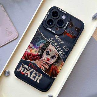 Ốp điện thoại Cool The Joker cho iPhone 17 / 17 Air / 16E / 15 Plus / 14 / 13 / 12 / 11 / Pro Max. Chống sốc và chống rơi. Hộp đựng túi khí kiểu áo khoác silicon lỏng che phủ toàn diện