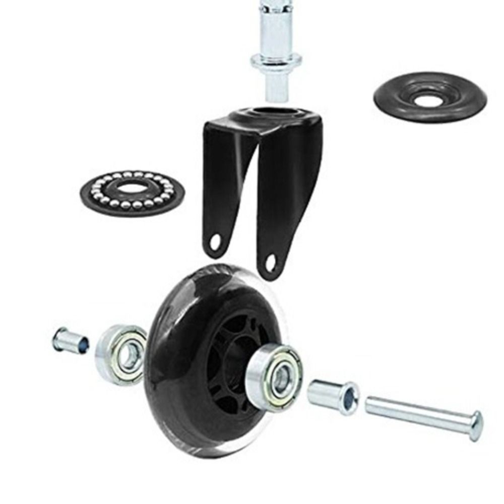 SIMPLEAID 5 Chiếc Bánh Xe PU Cao Su Xoay 2.5/3 Inch, Tắt Tiếng, Thay Thế Ghế Văn Phòng Tại Nhà, Phần Cứng Nội Thất