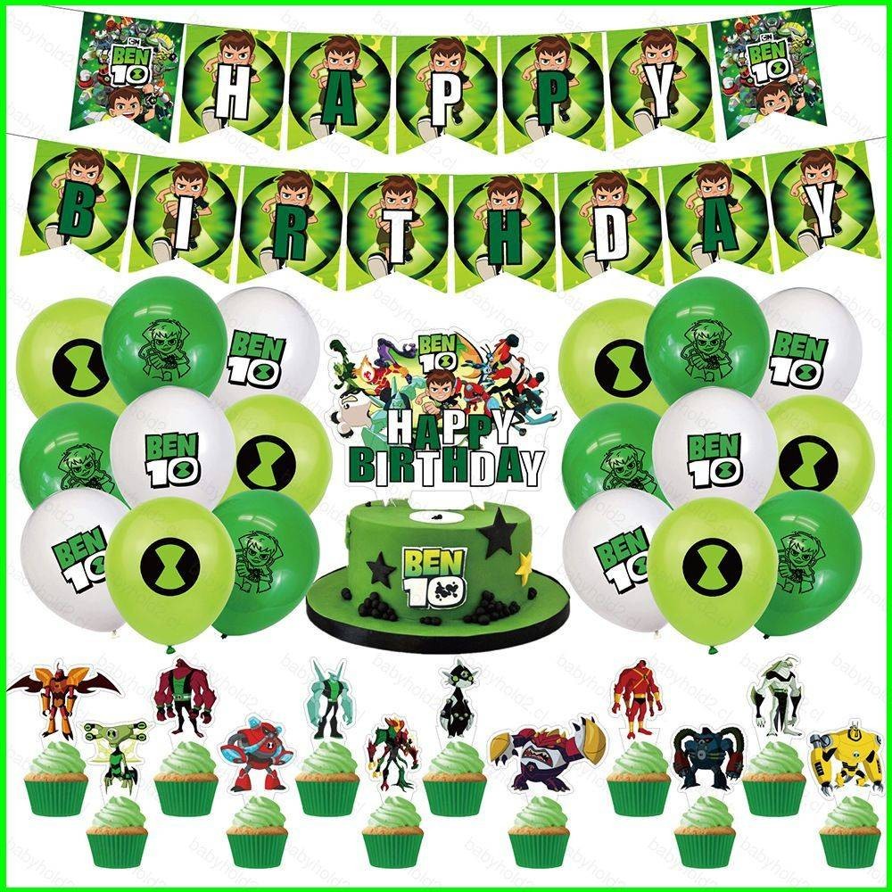 BH2 Ben 10 Chủ Đề Trẻ Em Sinh Nhật Ngày Lễ Trang Trí Tiệc Biểu Ngữ Bánh topper Bóng Bộ Cung Cấp HB2