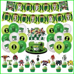 BH2 Ben 10 Chủ Đề Trẻ Em Sinh Nhật Ngày Lễ Trang Trí Tiệc Biểu Ngữ Bánh topper Bóng Bộ Cung Cấp HB2