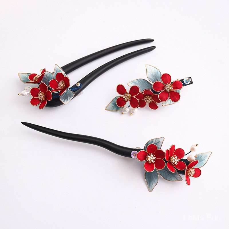Kẹp tóc gỗ đàn hương handmade nữ tính, phù hợp làm phụ kiện thời trang tóc