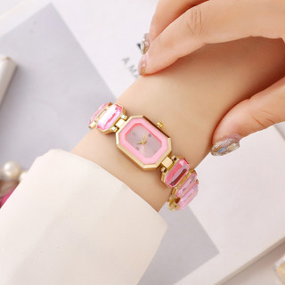 Đồng Hồ Nữ Thời Trang Cao Cấp Mặt Lục Giác Dây Đá Nhiều Màu Sang Trọng – DH47