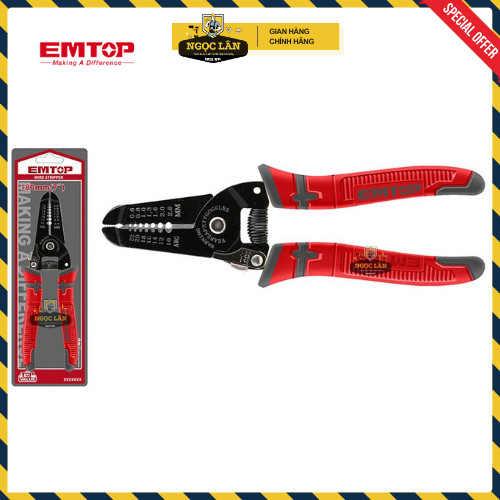 [Chính hãng] Kìm tuốt dây điện EMTOP 7" tuốt dây từ 0.6-2.6mm cao cấp
