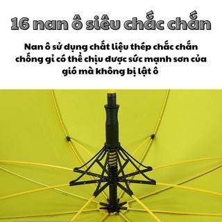 Ô dù cỡ lớn che nắng mưa 16 nan, có lớp vỏ nhựa ngăn rơi nước khi gập