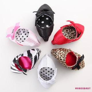 MG-Newborn Bé Gái Giày Công Chúa Nơ Cũi Có Giày Cao Gót Moccasins Cho Hình Ảnh