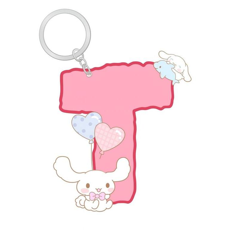 Móc Khóa Sanrio Cinnamoroll Chữ Cái  Dễ Thương Mica 2 Mặt Thiết Kế Độc Đáo chất liệu nhựa mica