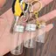 8pcs Sentimental Wish Keychain quà tặng, Mặt dây chuyền chai thủy tinh làm bằng tay cho phước lành và ký ức, Trang trí lấp lánh với cát / hoa trên túi Ba lô