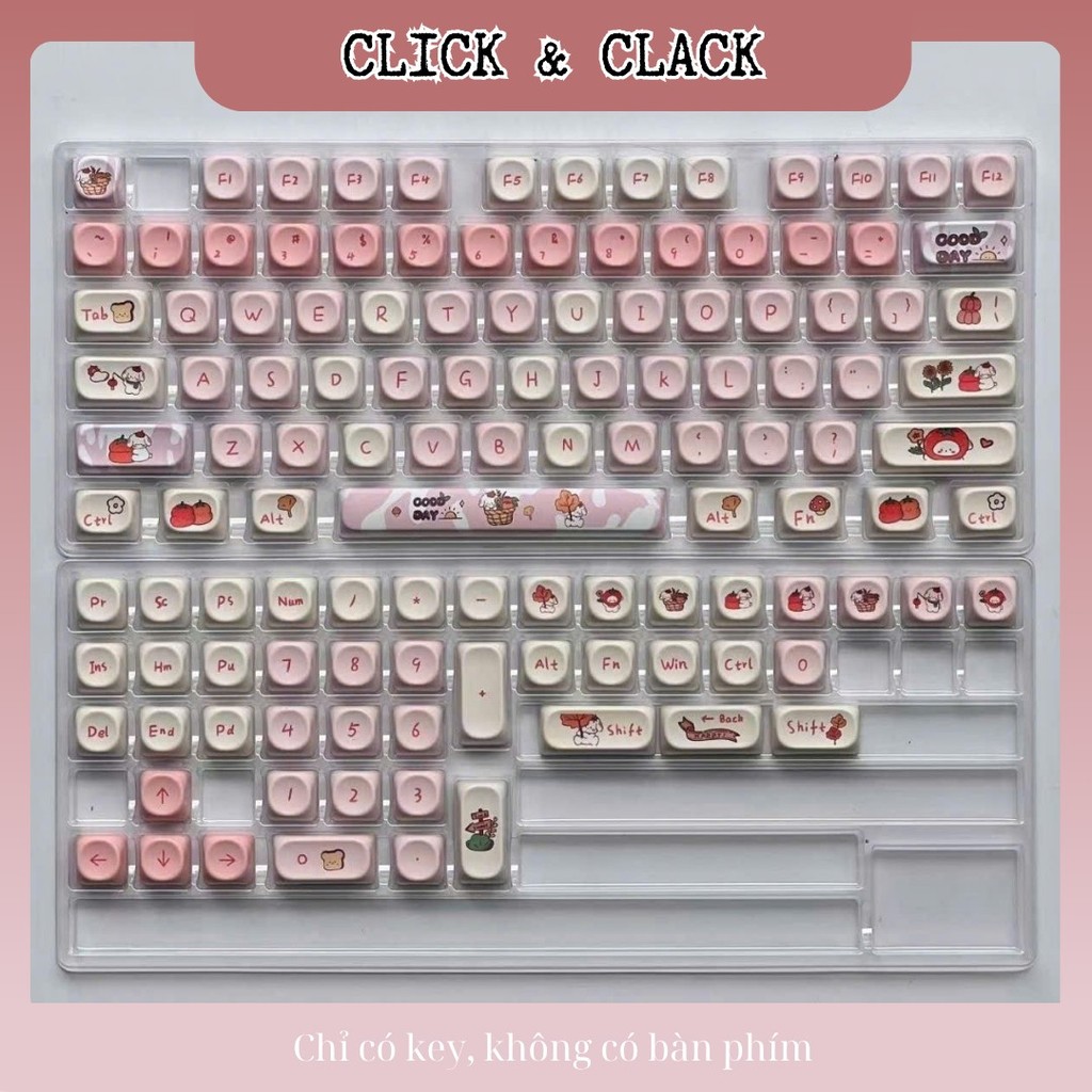 Keycap Fall Puppy MOA profile - BPT dyesub 116 phím dùng trên nhiều layout bàn phím | BigBuy360 - bigbuy360.vn