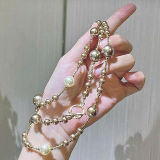 [N1115] [Tặng Bông Tai] - Vòng Cổ, Dây Chuyền Ngọc Trai, Móc OT Trending Trẻ Trung, Sang Trọng