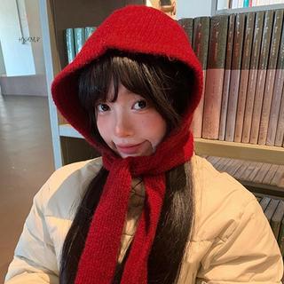 Mũ và Khăn Quàng Cổ Little Red Riding Hood - Mũ Dệt Kim Tích Hợp