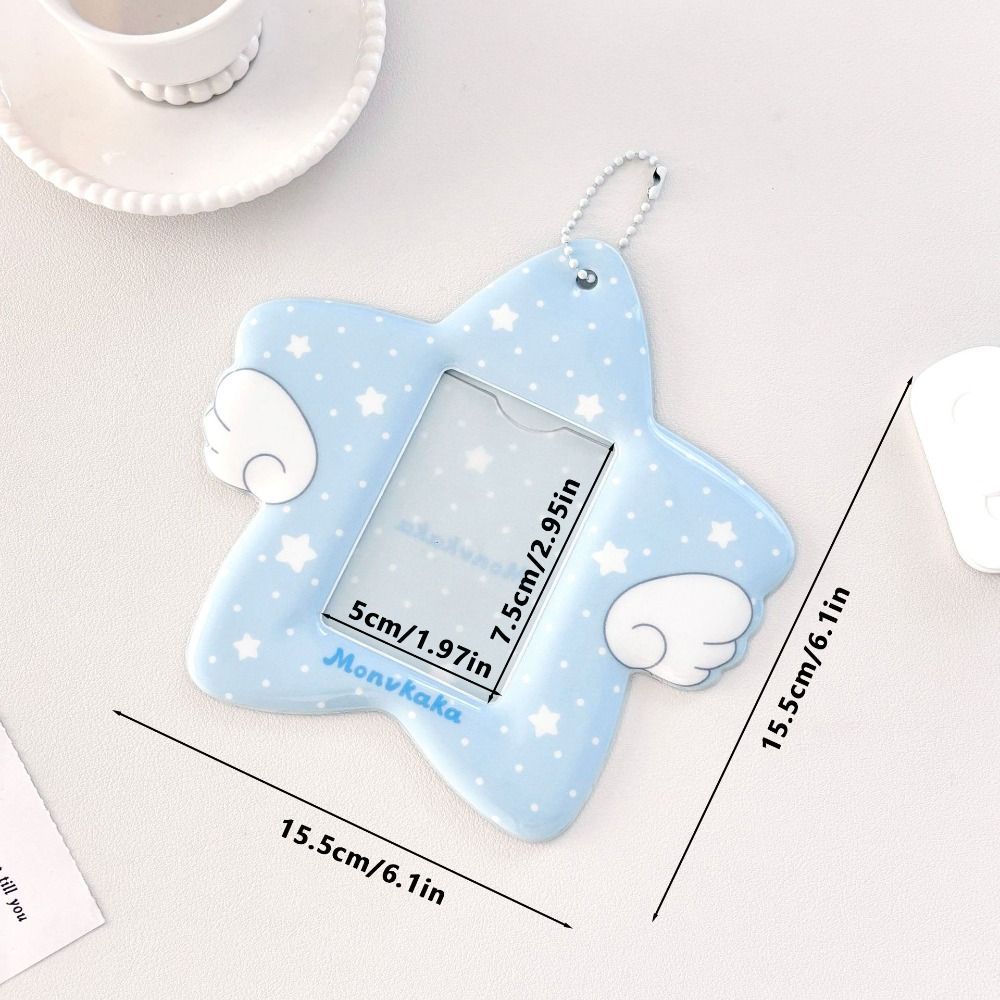 Giá đỡ Photocard HOBBYIN, Giá đỡ thẻ thần tượng Kpop PVC 3 Inch, Hình ngôi sao có móc khóa Plus Kích thước Giá đỡ ảnh thần tượng Kpop Idol Ảnh