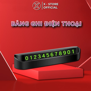 Thẻ ghi số điện thoại trên ô tô, bảng SĐT gắn taplo có nắp che, số nam châm dạ quang, phụ kiện xe hơi - BGSDTOT