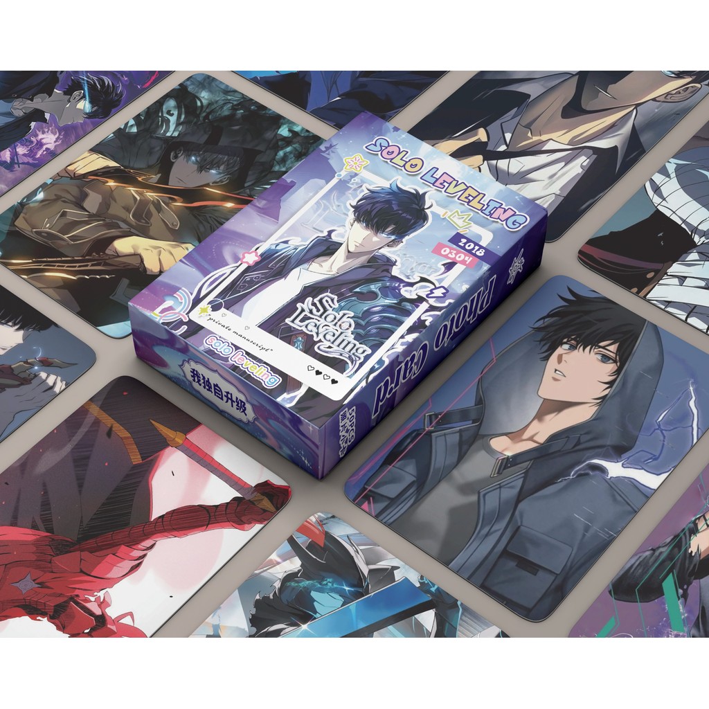 Bộ 50-55 Manga Manhwa Solo Leveling Laser Holographic Lomo Cards Run Wild Fake Slackers Photocards Tôi đã trở thành một vị thần trong trò chơi kinh dị bạn cùng kiểm tra Thẻ ba chiều YM