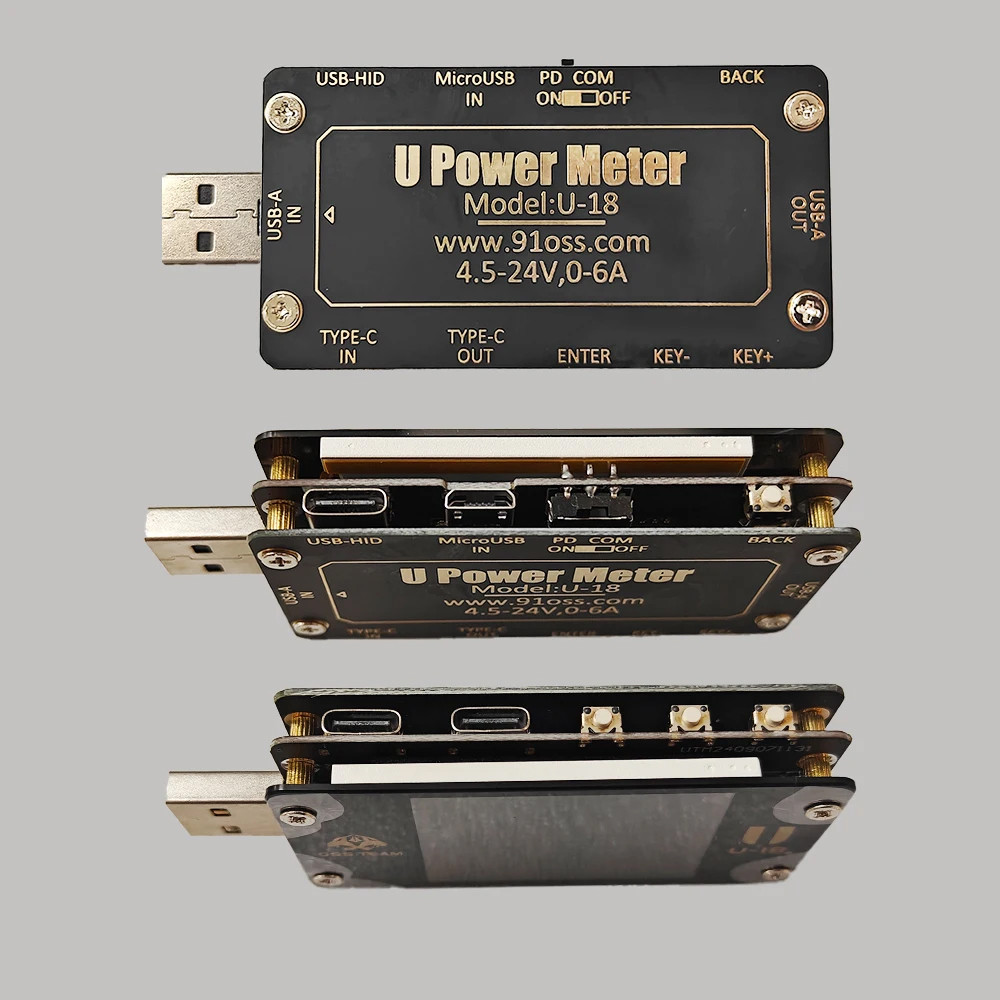 Máy kiểm tra dòng điện áp USB OSS U18 Máy kiểm tra sạc nhanh đa chức năng có độ chính xác cao PD / QC2.0 / QC3.0protocol Decoy