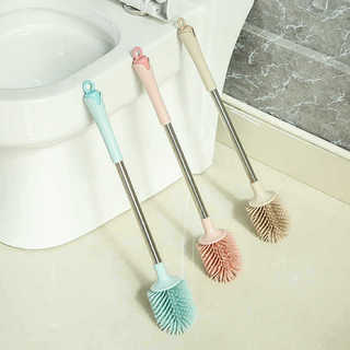 Chổi Cọ Nhà Vệ Sinh Silicon Dẻo  Cán Dài,Cây Cọ Toilet Bồn Cầu Tiện Lợi