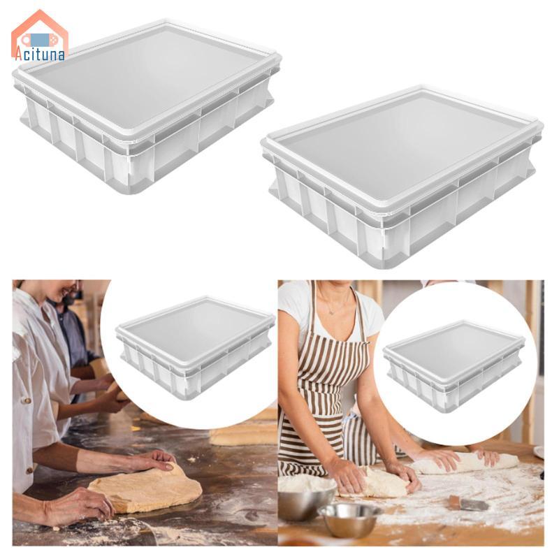 Hộp chống Pizza Khay có thể xếp chồng lên nhau Phụ kiện làm bánh có nắp Dụng cụ làm bánh ngọt Khay đựng bánh mì Chất liệu PP bền Thích hợp cho gia đình Quà tặng nhà bếp Quà tặng