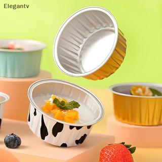 EGN 10 / 20 / 50 Chiếc Cốc Nướng Bánh Tròn Giấy Thiếc Lá Wih Nắp Có Thể Tái Sử Dụng Cupcake Cốc Món Tráng Miệng Lư Hương Bánh Chảo Khuôn Bánh Mì Custard Dụng Cụ Nhà Bếp N