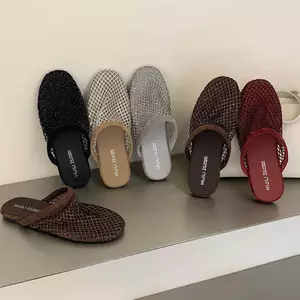 TT Lưới Rỗng Dép Nữ Mùa Hè Phù Hợp Với Mules Giày Lưới Thoáng Khí Dép