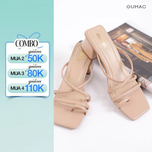 Guốc Cao Gót Nữ GUMAC Quai Mảnh Đan Chéo Gót Vuông 5cm Trendy GE05086