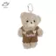 HFTOY Gấu Dễ Thương Sang Trọng Móc Khóa Mềm Nhồi Bông Túi Gấu Quyến Rũ Với Quần Áo Bapa Treo Trang Trí Cặp Đôi Chìa Khóa Quà Tặng ~