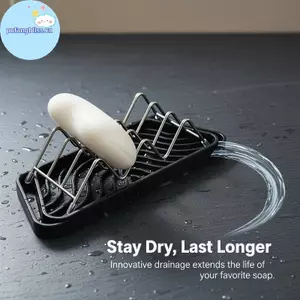 Khay đựng xà phòng Pufangbliss Thép không gỉ có thoát nước để lưu trữ phòng tắm tiết kiệm không gian VN