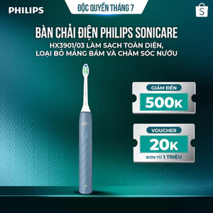 Bàn chải điện Philips Sonicare HX3901/03 làm sạch toàn diện, loại bỏ mảng bám và chăm sóc nướu