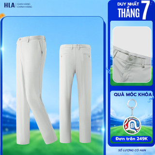 Quần tây nam HLA công sở thanh lịch, dáng slim vải cotton viscose cao cấp, co giãn thoải mái