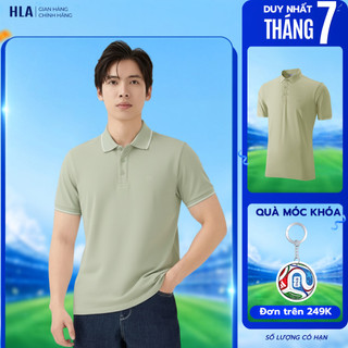 [MUA 2 GIẢM 10%] Áo Thun Polo Nam Cao Cấp HLA Màu Vàng Nâu - Áo Thoáng Khí, Thoải Mái Vận Động