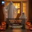 Trang phục Halloween ma trắng có thể tái sử dụng Vải thoáng khí mềm mại In hình dễ thương cho Halloween Cosplay Tri or Treat VN hàng năm