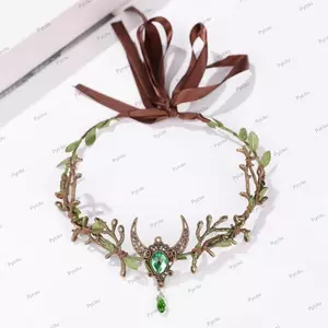 PYCOU Elven Crown, Thiết Kế Cây Nho Giả Tưởng Trang Sức Elf Tiara, Nhẹ Rừng Chủ Đề Đầm Phụ Kiện Giả Tưởng Đầu Halloween