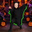THEGIRL8B Dạ Quang Bat Body, Áo Đa Năng Dơi Reaper Áo, Punk Hộp Đêm Thanh Trang Phục Hóa Trang Halloween Trẻ Em Mũi Halloween Trang Phục Hóa Trang