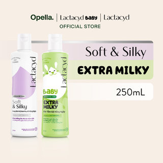 Bộ Dung Dịch Vệ Sinh Phụ Nữ Lactacyd Soft & Silky Dưỡng Ẩm 250ml + Sữa Tắm Gội Trẻ em Lactacyd Baby Extra Milk