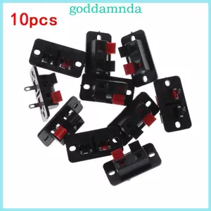 GODD 10 Chiếc 2 Pin Loa Tấm Thiết Bị Đầu Cuối Dải Đẩy Khối Kết Nối 2 Vị Trí