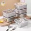Khay phục vụ lưu trữ thực phẩm bằng thép không gỉ 316 Hình chữ nhật Mì xúc xích Đĩa trái cây có nắp Hộp đựng thực phẩm nhà bếp ELWW