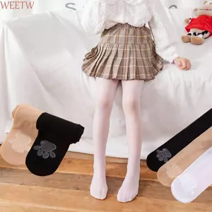 Quần bó trẻ em WEETW Dễ thương 3-14Y cho bé gái Vớ co giãn trong suốt mùa hè